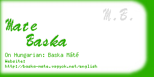 mate baska business card